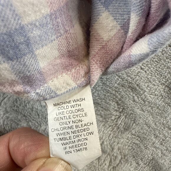 Vineyard Vines Men's L Pink Blue Gingham Shirt Whale Logo Cotton Long Sleeve - Picture 8 of 10